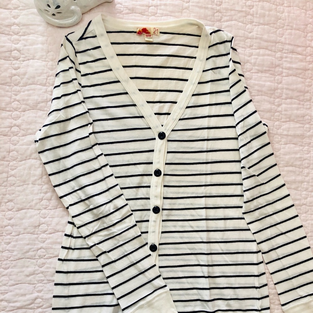 👛Striped Cardigan Sweater